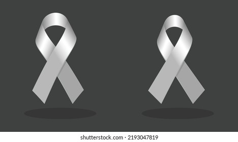 Set of ribbons for awareness and support campaigns vector illustration template