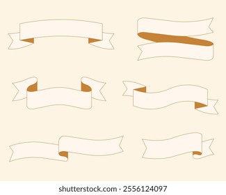 Set of the ribbons, Ribbons banner collection. 