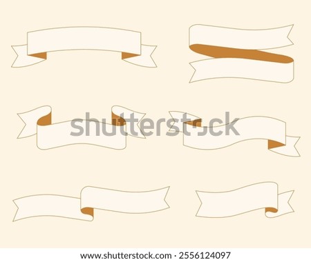 Set of the ribbons, Ribbons banner collection. 