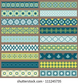 Set of Ribbons and Borders - for design and scrapbook - in vector