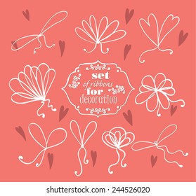set of ribbons for decoration