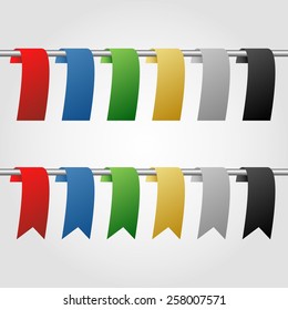 Set of ribbons in different colors