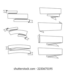 Set of ribbons. Elements. Banner banners. vector illustration