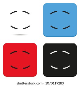 Set of ribbons flat vector icon.