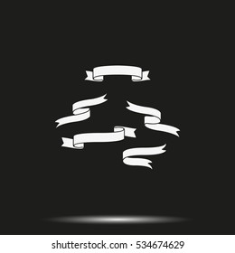 Set of ribbons icon.