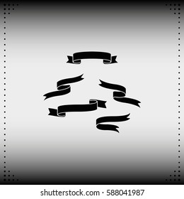 Set of ribbons icon.