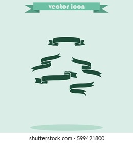 Set of ribbons icon.