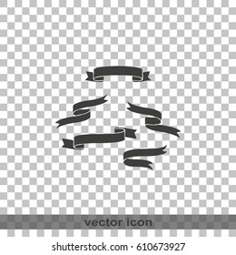 Set of ribbons icon.