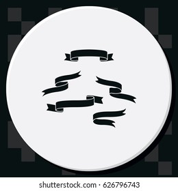 Set of ribbons icon.