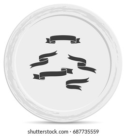 Set of ribbons icon.