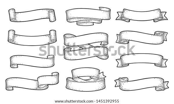 Set Ribbons Isolated On White Background Stock Vector (Royalty Free ...