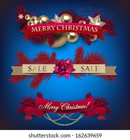 Juego de cintas, etiquetas, etiquetas "¡Feliz Navidad y feliz Año Nuevo!"