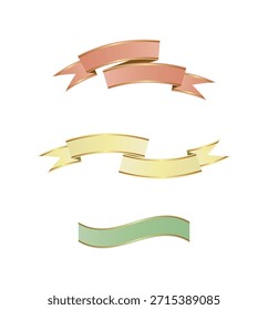 Set of the Ribbons on White Background