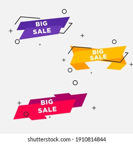Conjunto de cintas. Elementos de cinta de opciones. Etiqueta de Starburst. Vintage. Colección moderna de cintas. Ilustración vectorial.