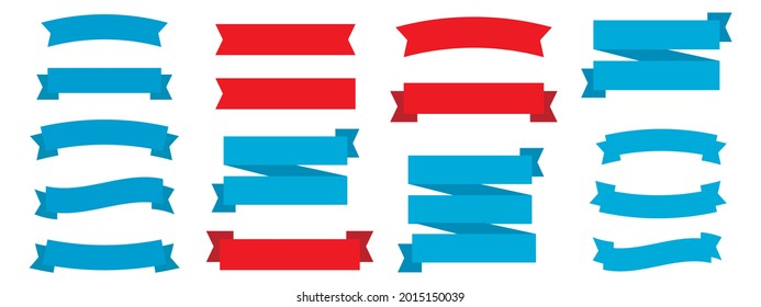 Conjunto de cintas. Elementos de cinta de opciones y etiqueta de arranque. Colección de cintas antiguas. Vector de banner moderno