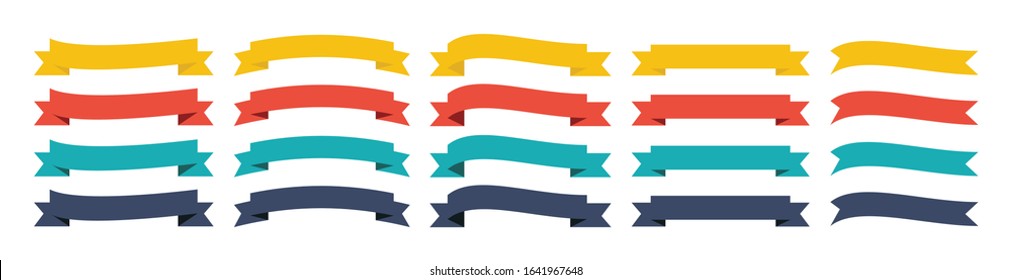 Set of ribbons. Star mark. Vintage. A simple collection of ribbons. Vector graphics