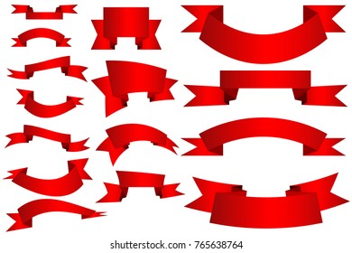 set of ribbons vector