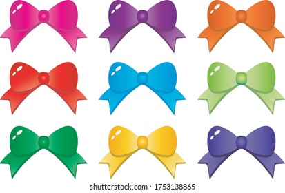 Set of ribbons.  Vector illustration