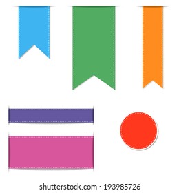 Set of  ribbons, vector illustration.