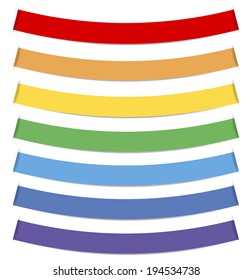 Set of ribbons, vector illustration.