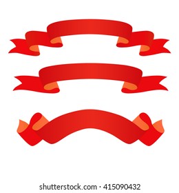 Set of ribbons. Vector illustration.