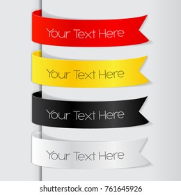 Set of ribbons. Vector illustration