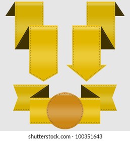 Set of ribbons. Vector illustration. Layered document.