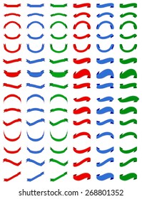 Set of ribbons  in vector  for Your design.