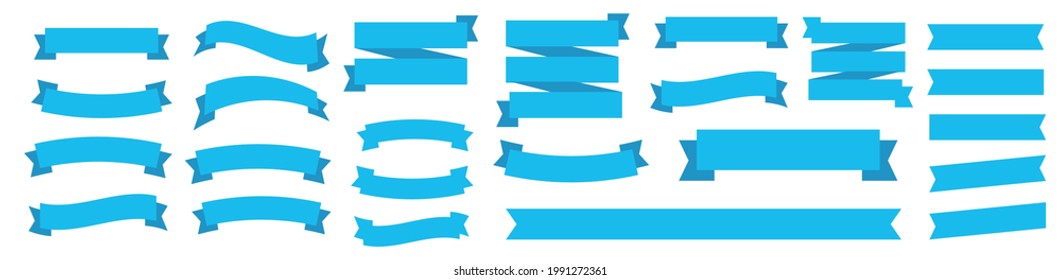 Set of Ribbons. Vintage simple ribbons collection. Modern banner vector