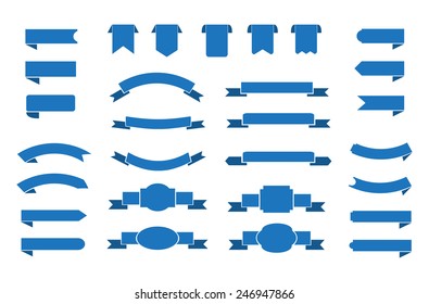 Set of ribbons.Ribbon banner set.Vector illustration.