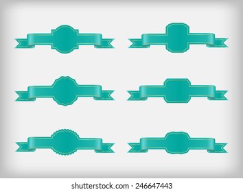 Set of ribbons.Ribbon banner vector illustration.