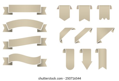 Set of ribbons.Ribbon banner vector illustration.