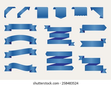 Set of ribbons.Ribbon banner vector illustration.