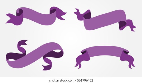 Set of ribbons.Vector ribbon banners.