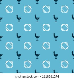 Set Riding kid duck and Ticket on seamless pattern. Vector