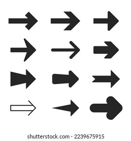 set of Right Arrows 2 Vectorart
