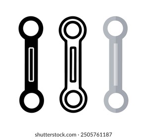 Set of Ring spanner cartoon doodle, Vector, Illustration.