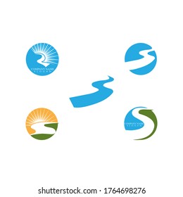 Set River vector icon illustration design