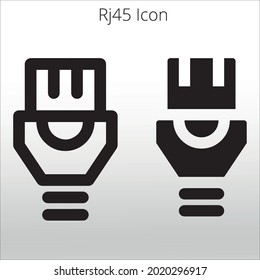 set of RJ45 icon,  line isolated or logo isolated sign symbol vector, outline and stroke style Collection of high-quality color style vector illustration,