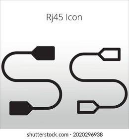 set of RJ45 icon,  line isolated or logo isolated sign symbol vector, outline and stroke style Collection of high-quality color style vector illustration,