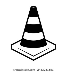 Set of Road divider cone icon collection. Traffic cone symbol. Vector Illustration.