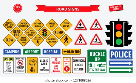 set road sign. eps 10 vector