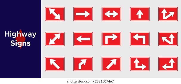 Set of road sign icons traffic signs vector illustration
