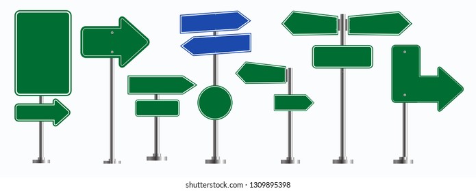 Set of road signs isolated, for brochure, flyer, cover book and other printing design. eps 10 vector