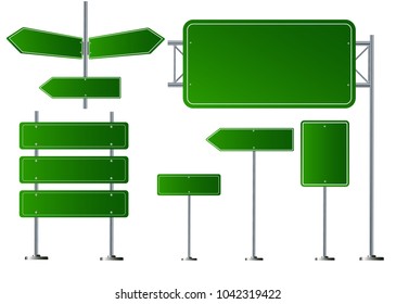 Set of road signs isolated on transparent background. Vector illustration EPS 10