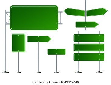 Set of road signs isolated on transparent background. Vector illustration EPS 10