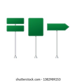 Set of road signs isolated on transparent background. Vector stock illustration