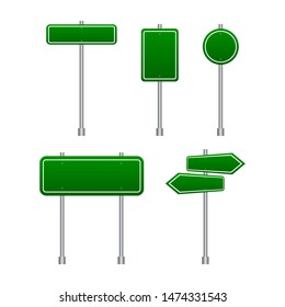 Set of road signs isolated on transparent background. Vector illustration.
