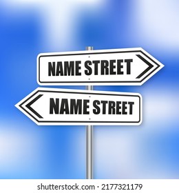 Set of road signs isolated on transparent background. Vector illustration.