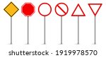 Set of road signs, Traffic signs on white background